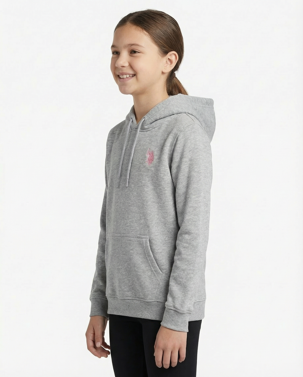 Logo Baskılı Kız Çocuk Basic Sweatshirt