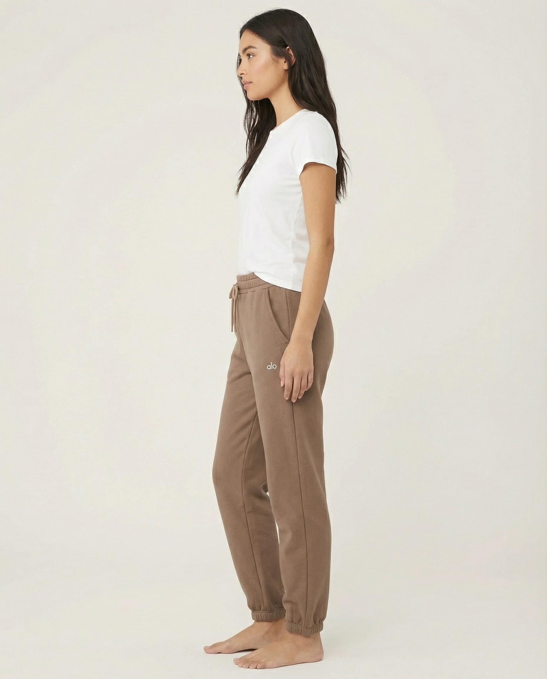 Kadın Yüksek Bel Büzgülü Jogger Eşofman Altı