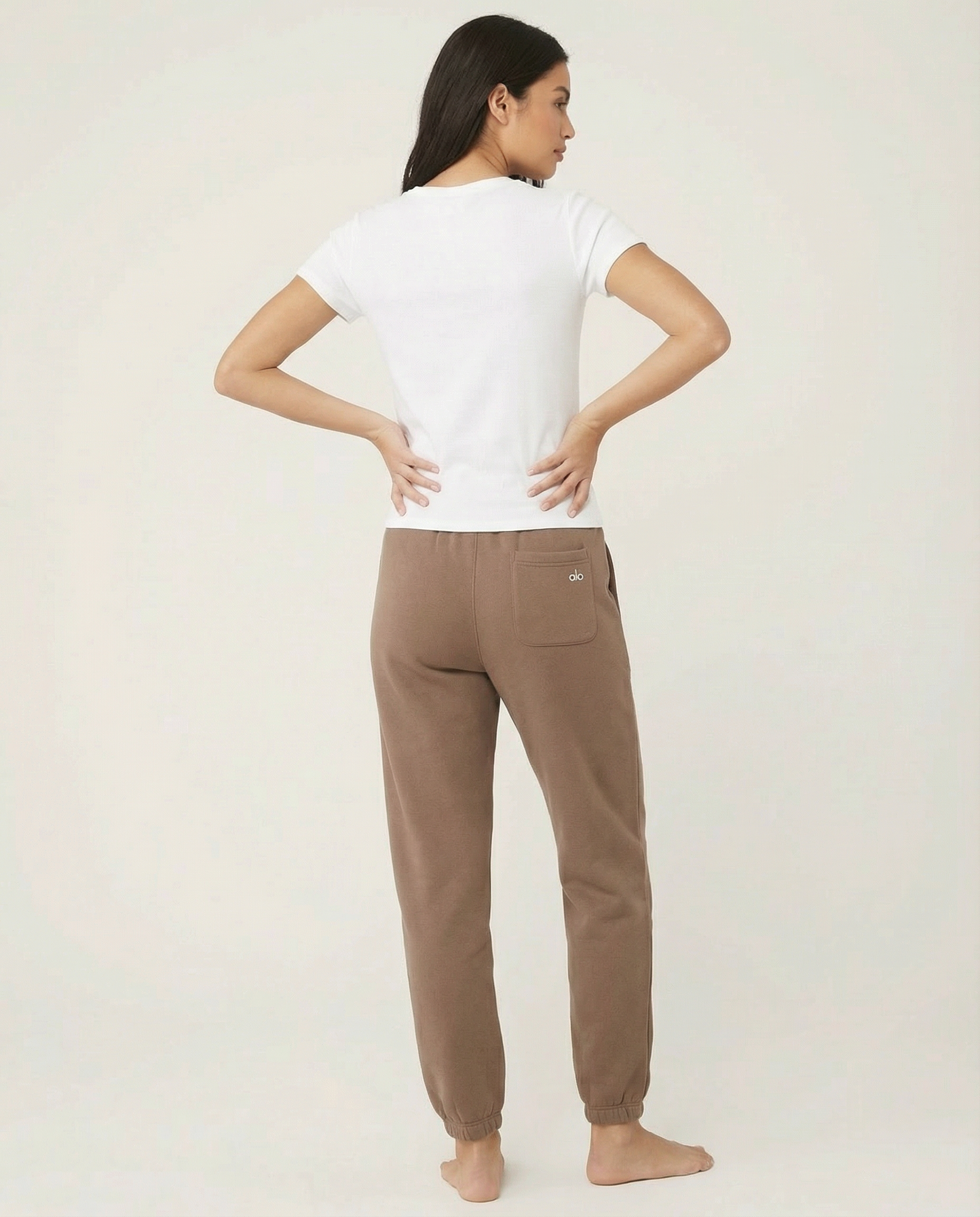 Kadın Yüksek Bel Büzgülü Jogger Eşofman Altı