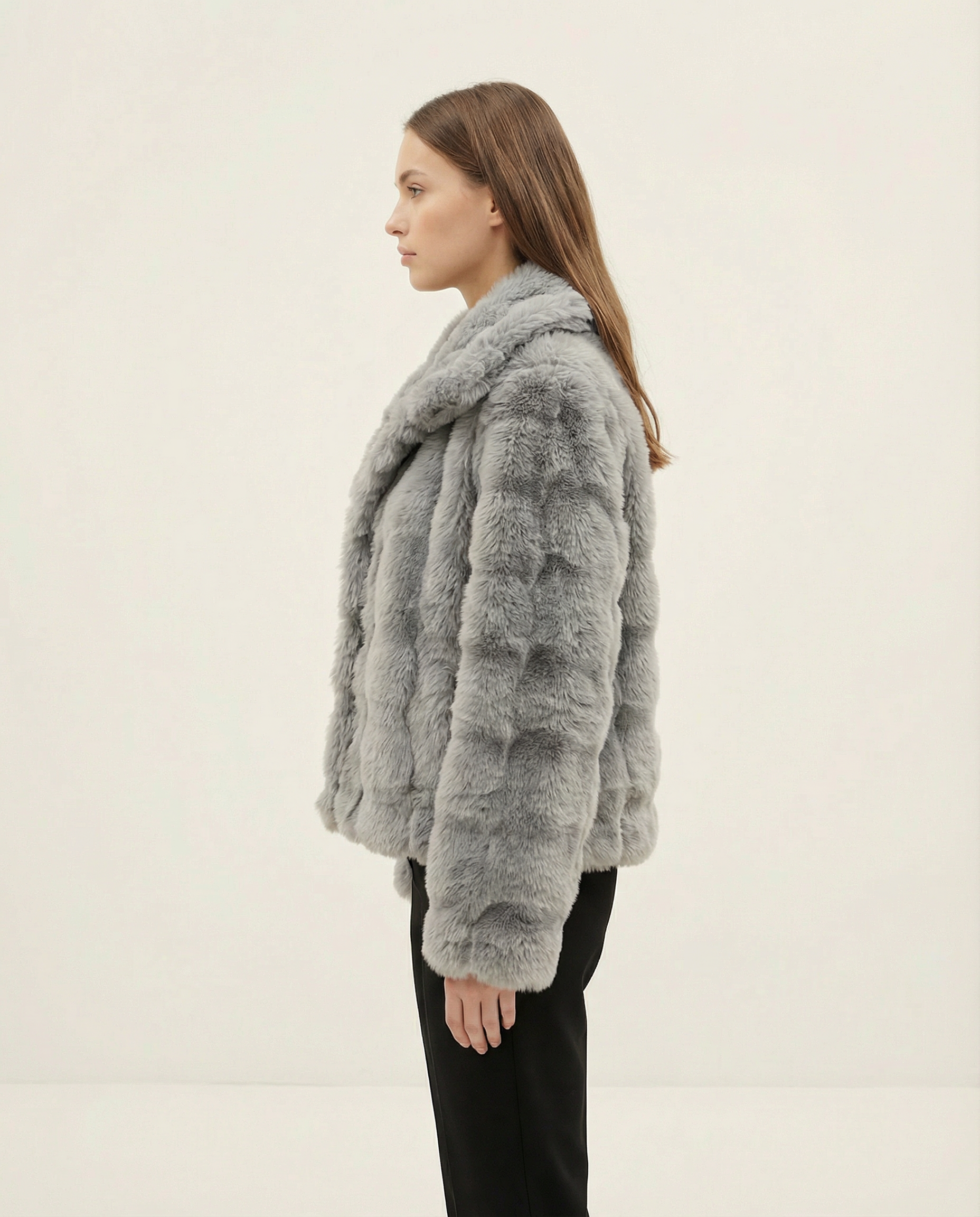 Premium Yumuşak Dokulu Kürk Mont