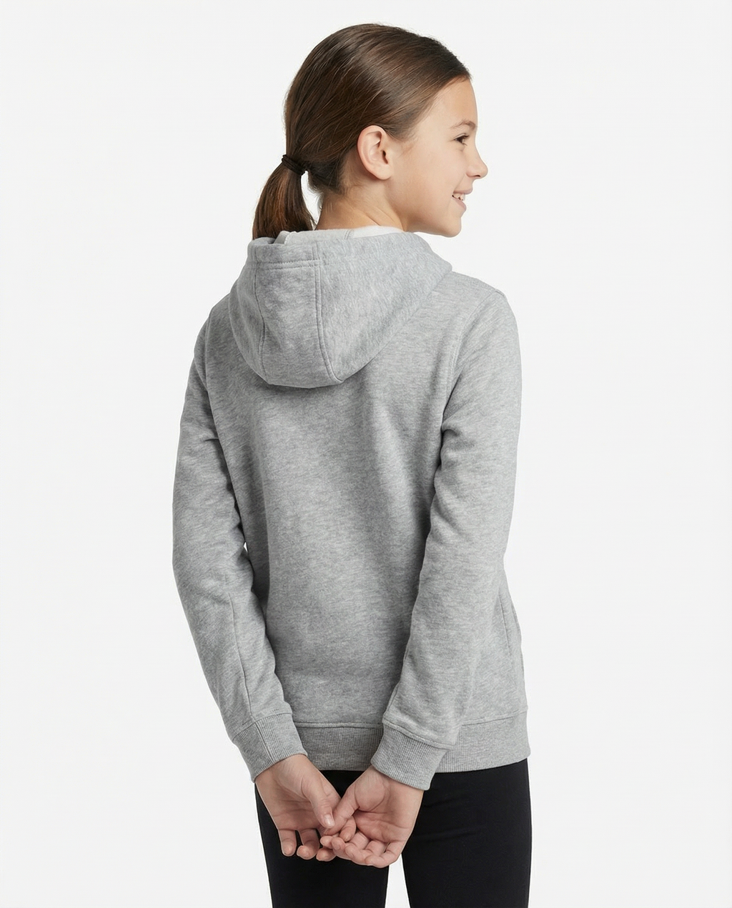 Logo Baskılı Kız Çocuk Basic Sweatshirt