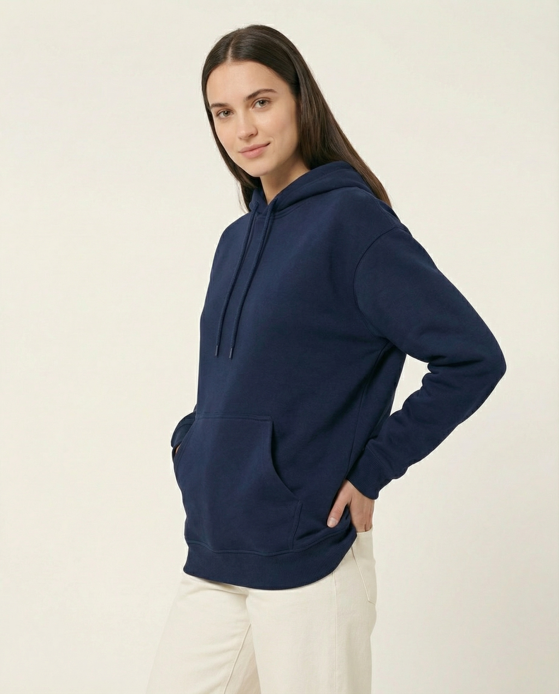 Kadın Basic Kapüşonlu Sweatshirt