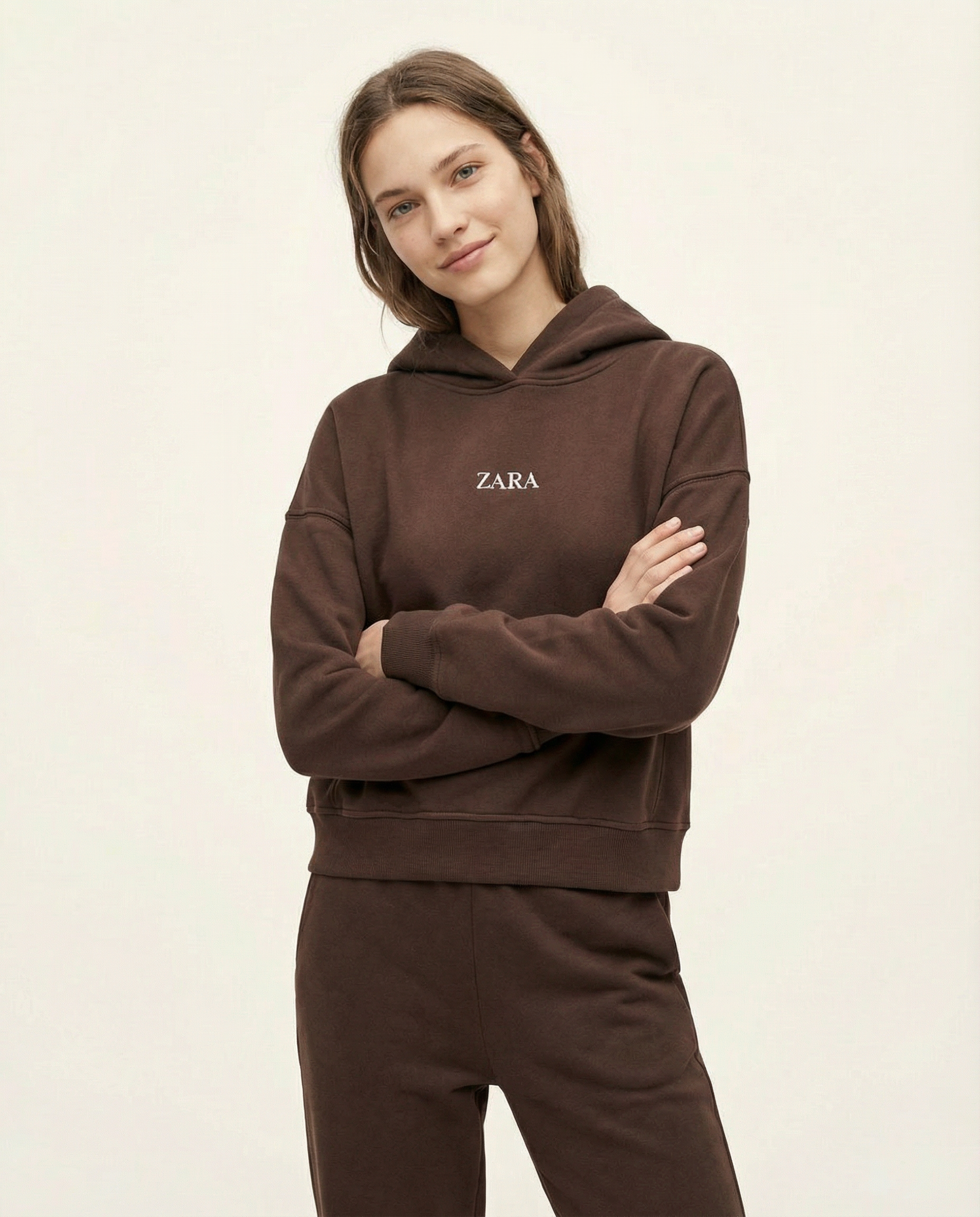 Logo İşlemeli Kapüşonlu Sweatshirt