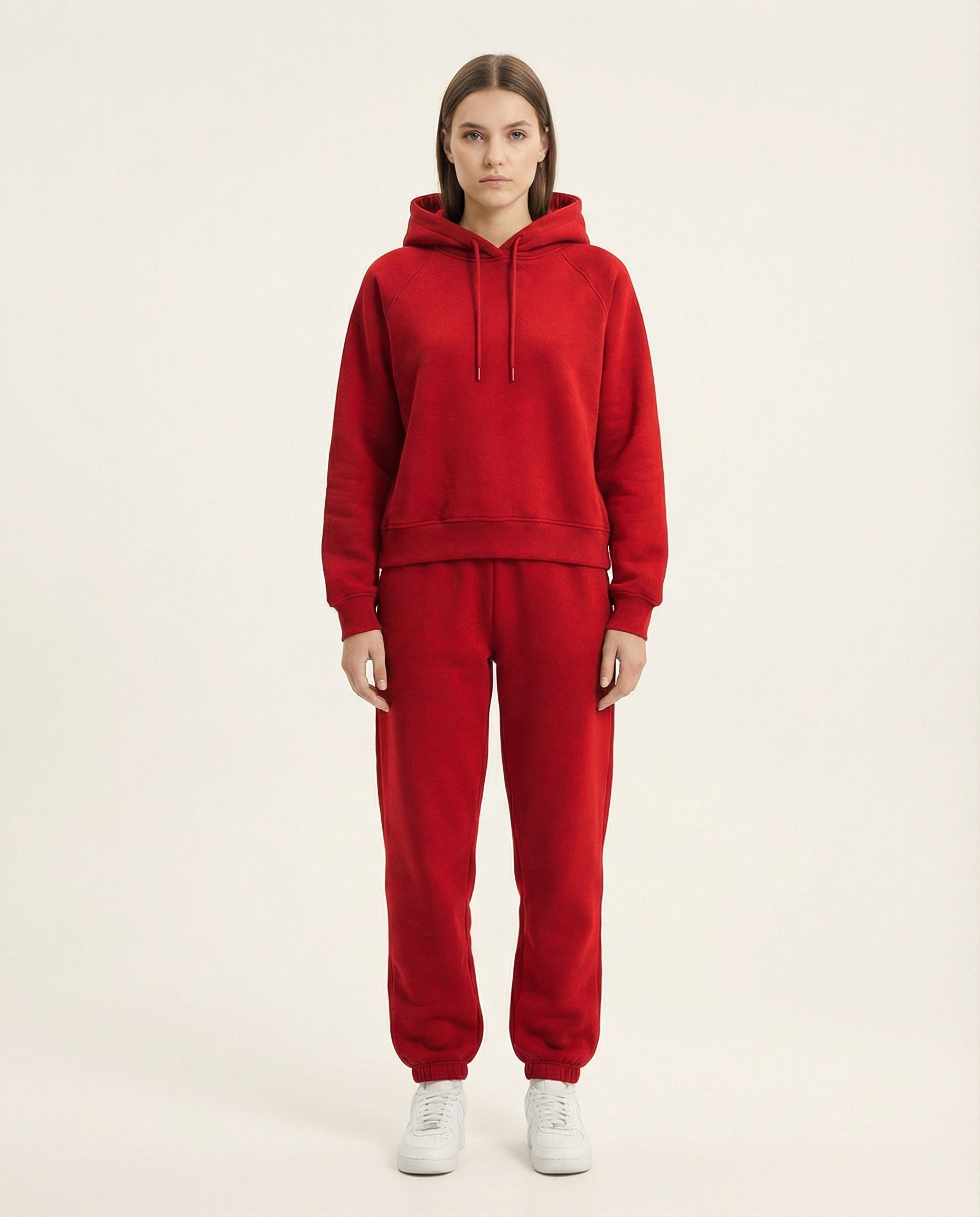 Kadın Kapüşonlu Raglan Kol Jogger Eşofman Takımı