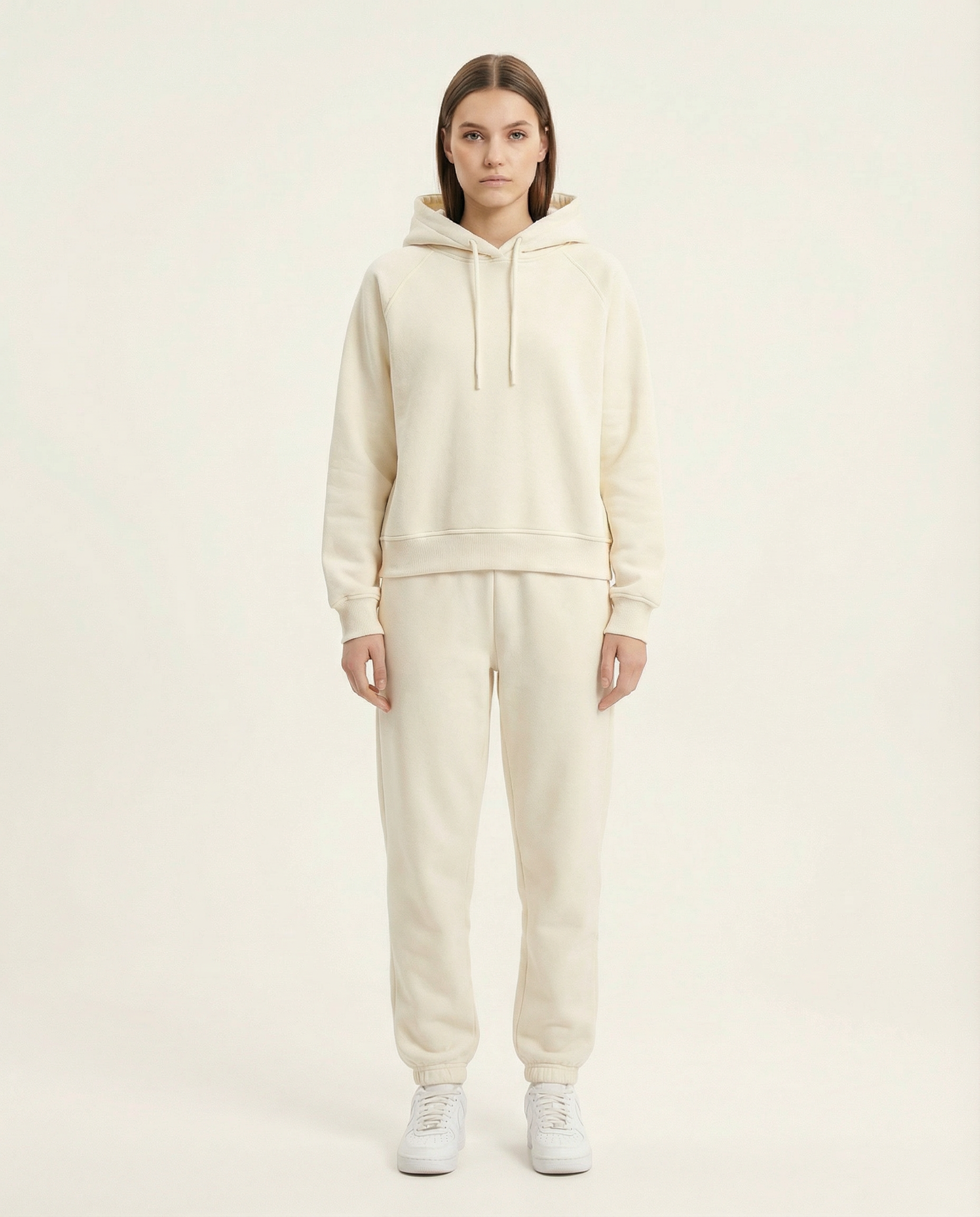 Kadın Kapüşonlu Raglan Kol Jogger Eşofman Takımı