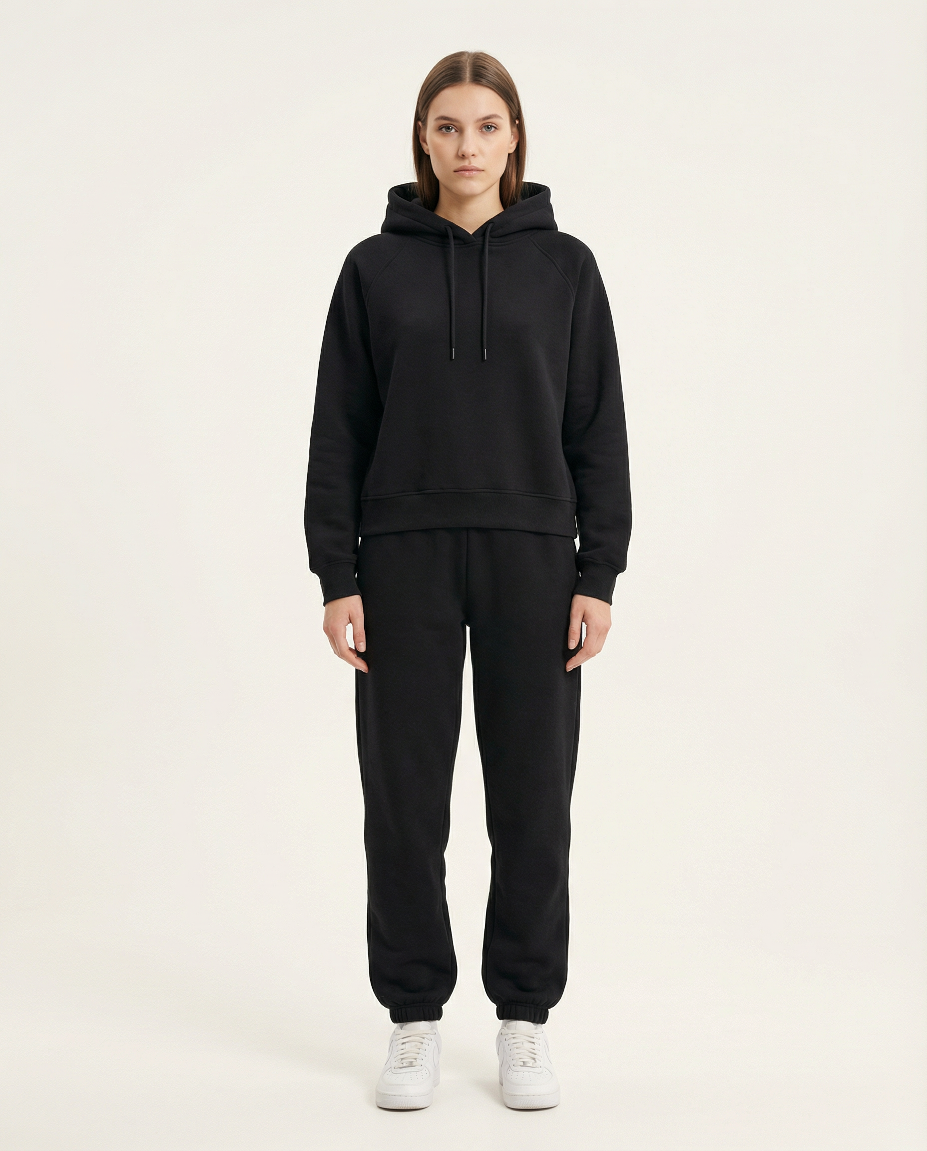 Kadın Kapüşonlu Raglan Kol Jogger Eşofman Takımı