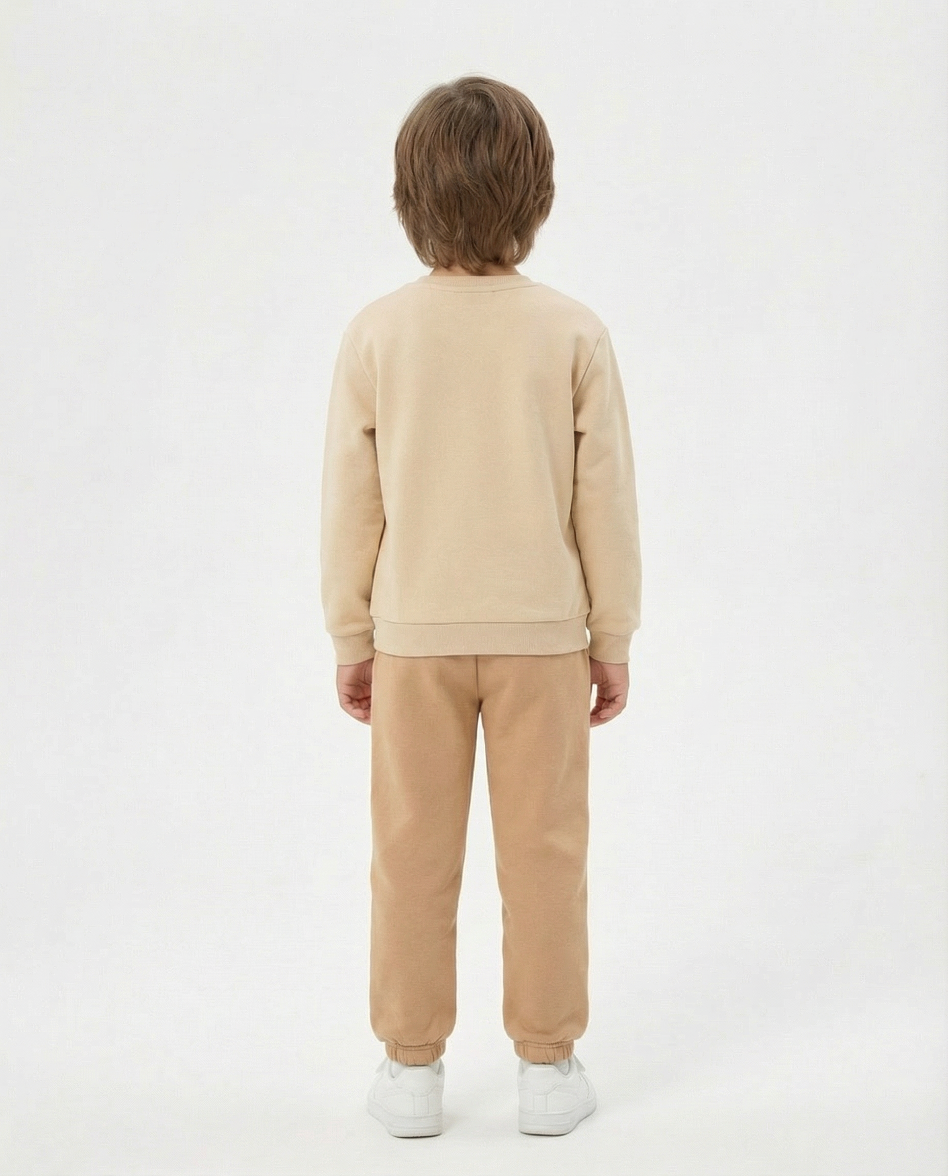 Erkek Çocuk Yazılı Bej Eşofman Takımı