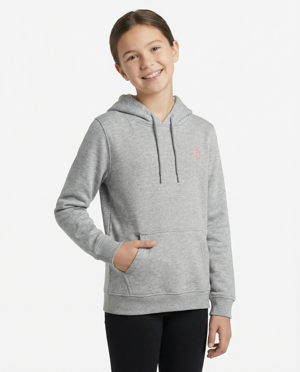 Logo Baskılı Kız Çocuk Basic Sweatshirt