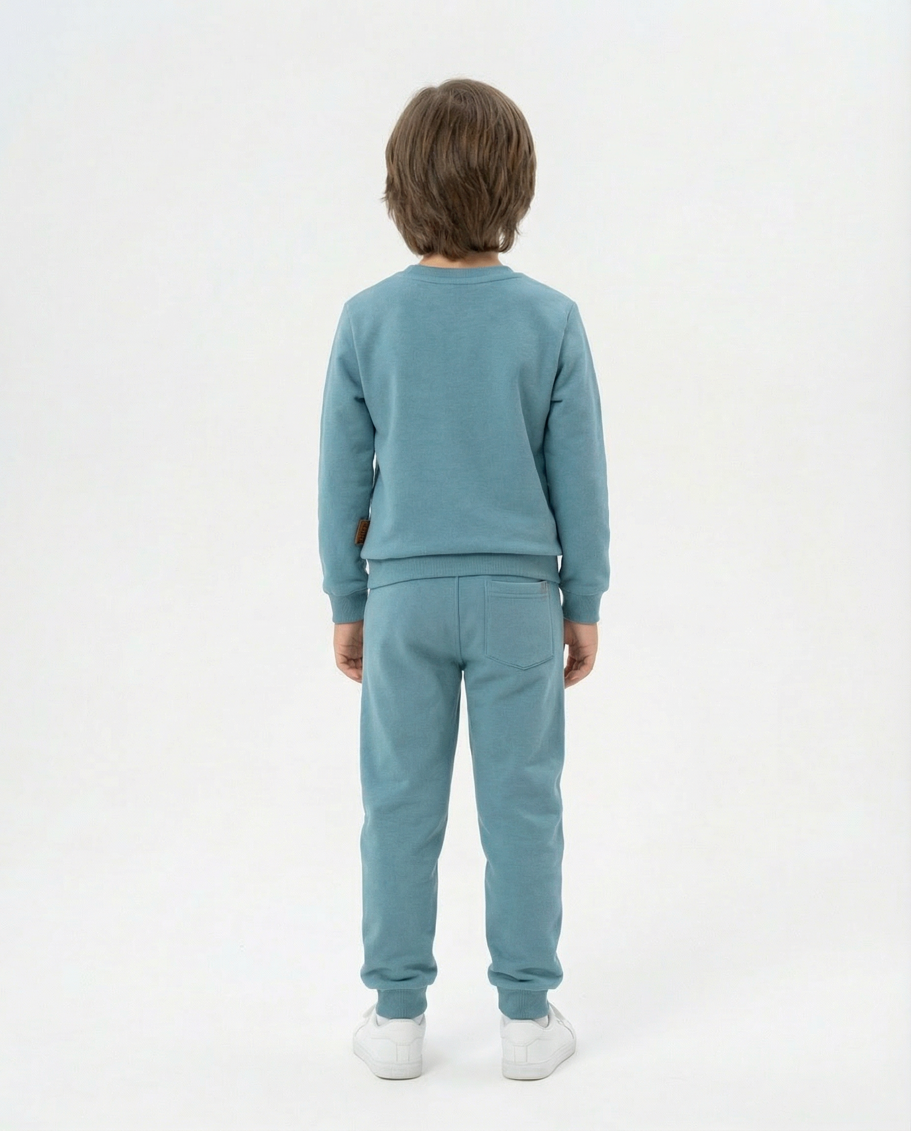 Asimetrik Kesim Desenli Erkek Çocuk Eşofman Takımı